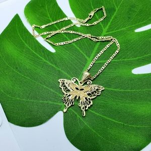 Butterfly Medallion Necklace